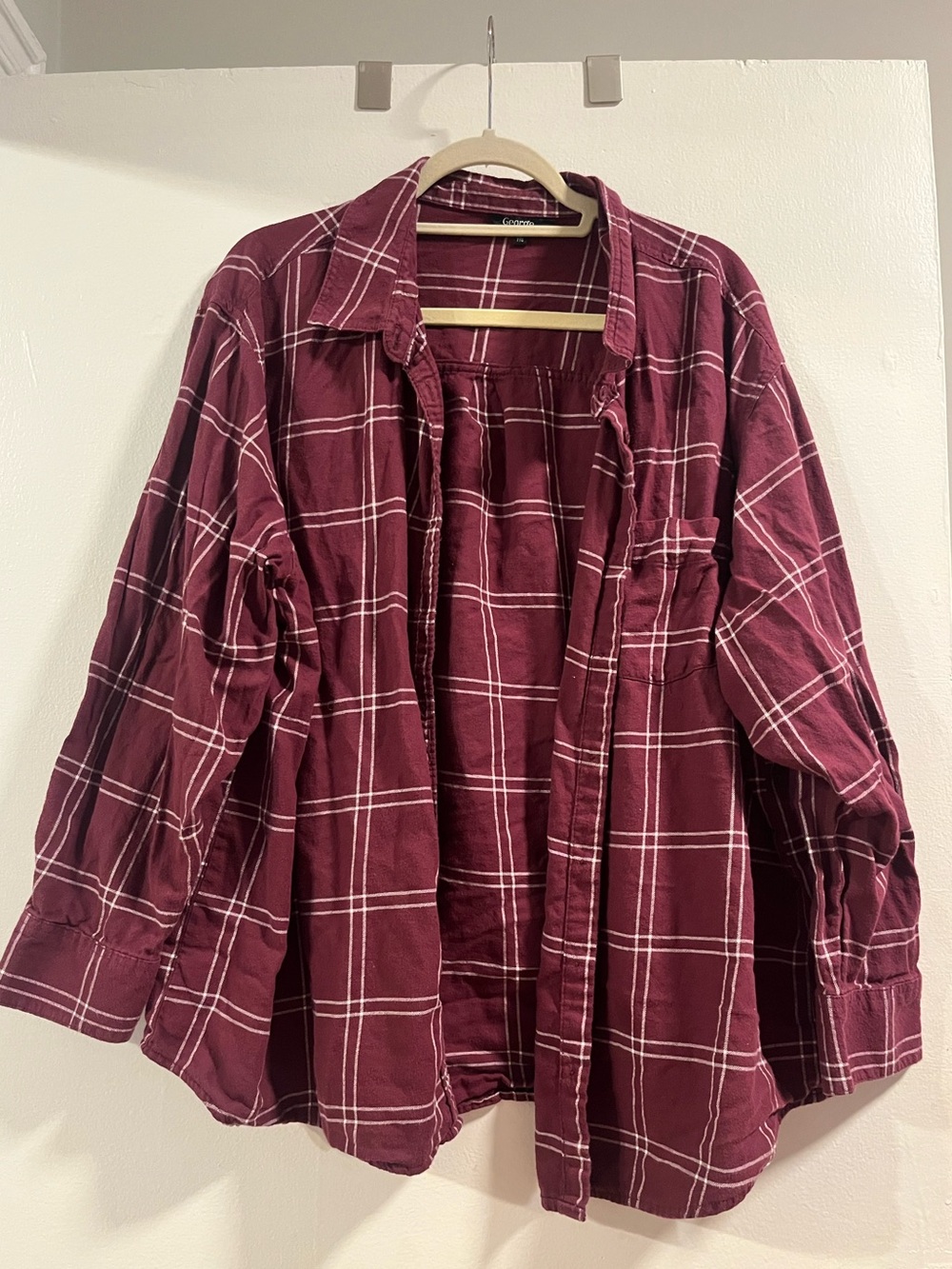 Cotton Burgundy Flannel